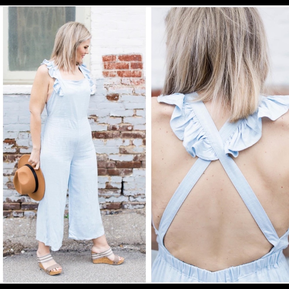 Light Blue Ruffle Romper